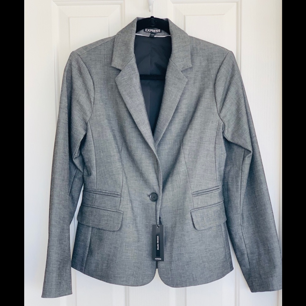 Express grey suit jacket